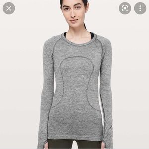 Lululemon Swiftly Tech Long Sleeve Grey Shirt. Size 4